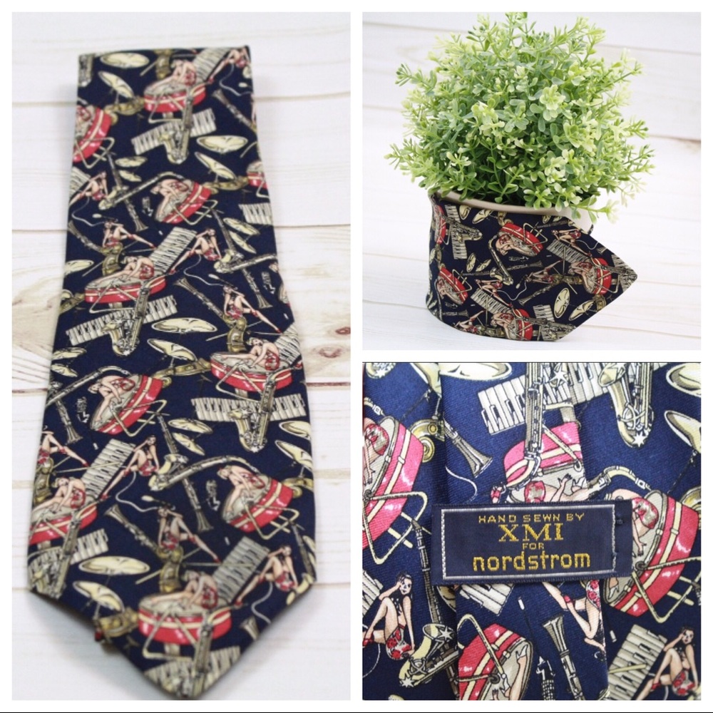 XMI for Nordstrom Pinup/Music Instrument Silk Tie